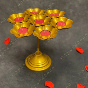 Standing Metal Multi Flower Rangoli