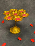 Standing Metal Multi Flower Rangoli