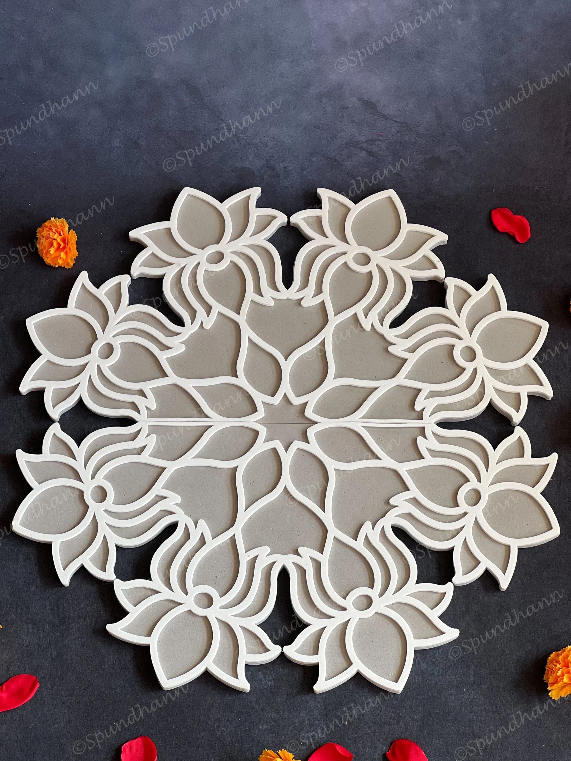 Round Flower Set DIY Fill in Rangolis
