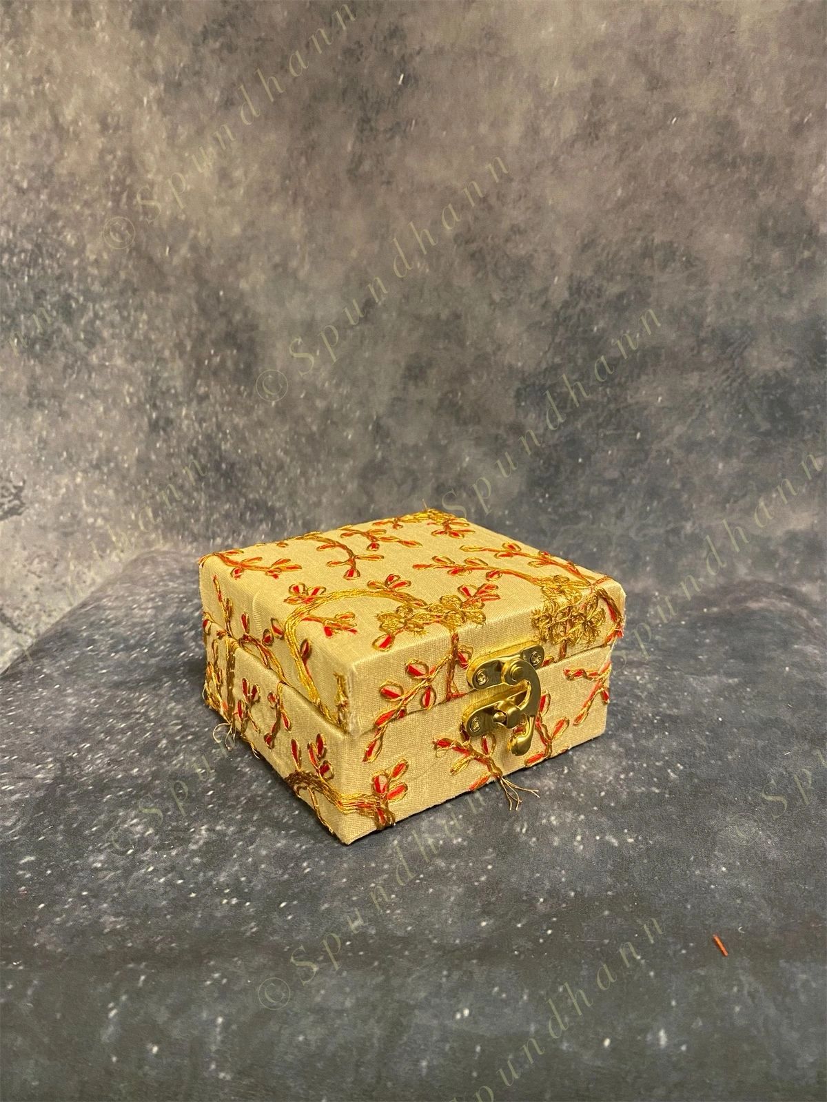 Square Floral Embroidered Gift Box Only