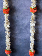 Chameli & Orange Marigold Dangler Set of 2 with Tassels