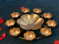 Floral Rangoli Urli with Tea Light Holders