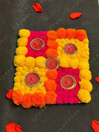 Sathiya Shape Colorful Pom Pom Tea Light Holder