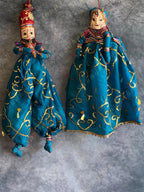Ethnic Indian Rajasthani Kathputli Set of 2 (Puppet Dolls)