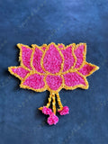Lotus Shaped Rangoli Floor Mat