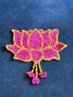 Lotus Shaped Rangoli Floor Mat