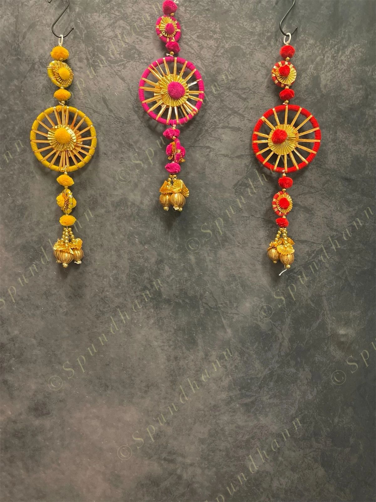 Chakri and Pom Pom mini Dangler Pair