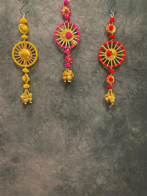 Chakri and Pom Pom mini Dangler Pair