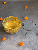 Beautiful Majestic Lotus Cutwork Urli