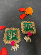 Shubh Labh Hanging Pillow Style (Pair of 2)