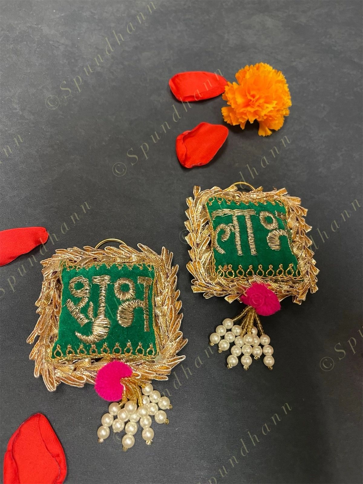Shubh Labh Hanging Pillow Style (Pair of 2)