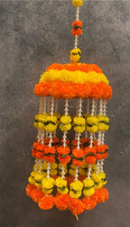 Marigold & Rajnigandha Jhoomar Dangler Decor