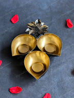 3 Leaf Diya Shaped Standing Tea Light Holder