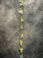 Long net & Gold Gota Dangler Strings Wall Hanging Decor - Pack of 4 Strings