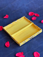 Rectangular Criss Cross Gold Gotapatti Gift Box Only