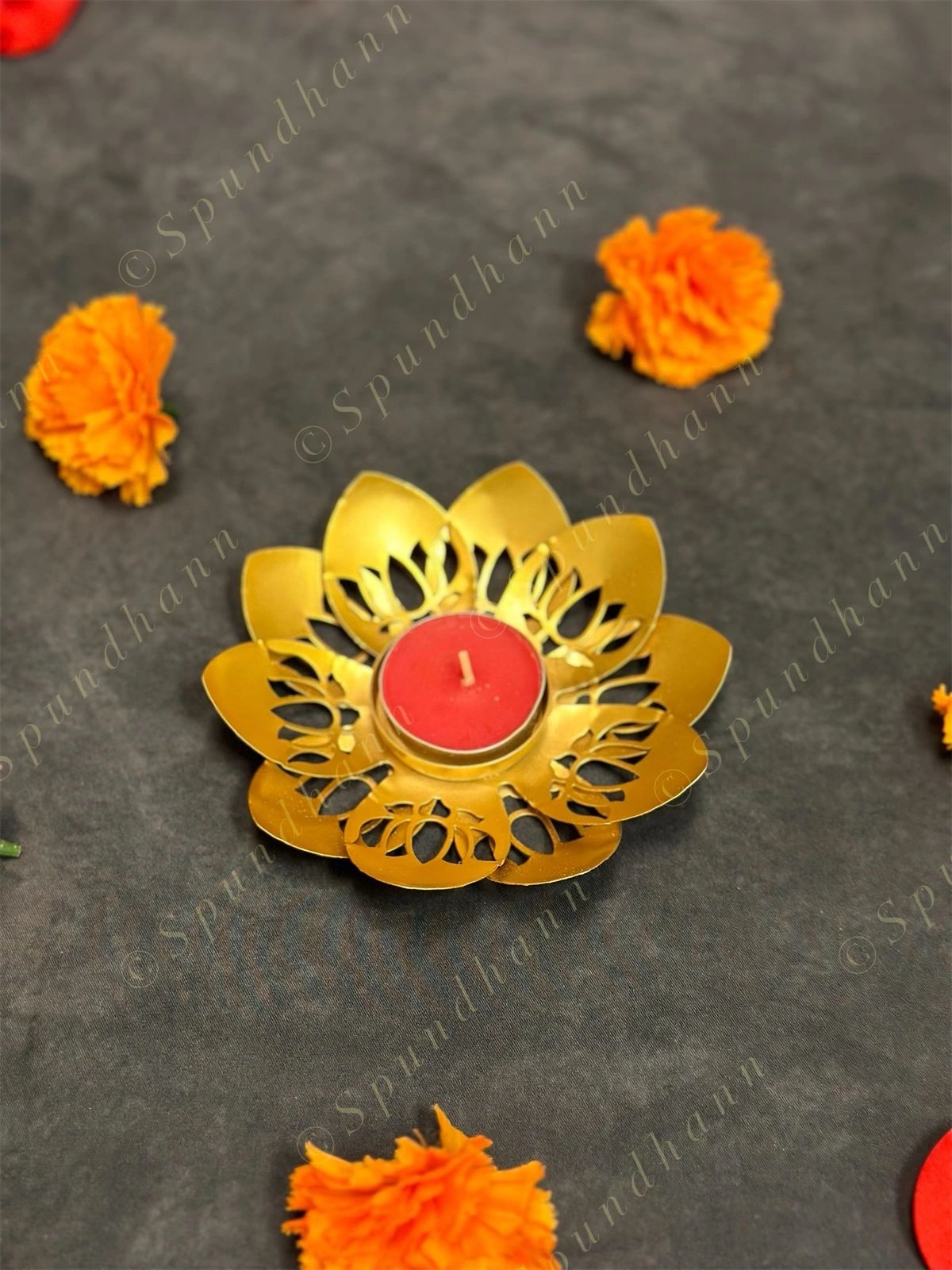 Lotus Cutout Tea Light Holder
