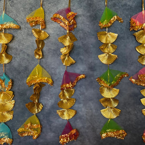 Short Net & Gold Gota Dangler Strings Decor - Pack of 4 Strings
