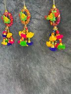 Small Wooden Parrot & Pom Pom Dangler