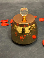 Hammered (Large) Canister with Crystal Lid