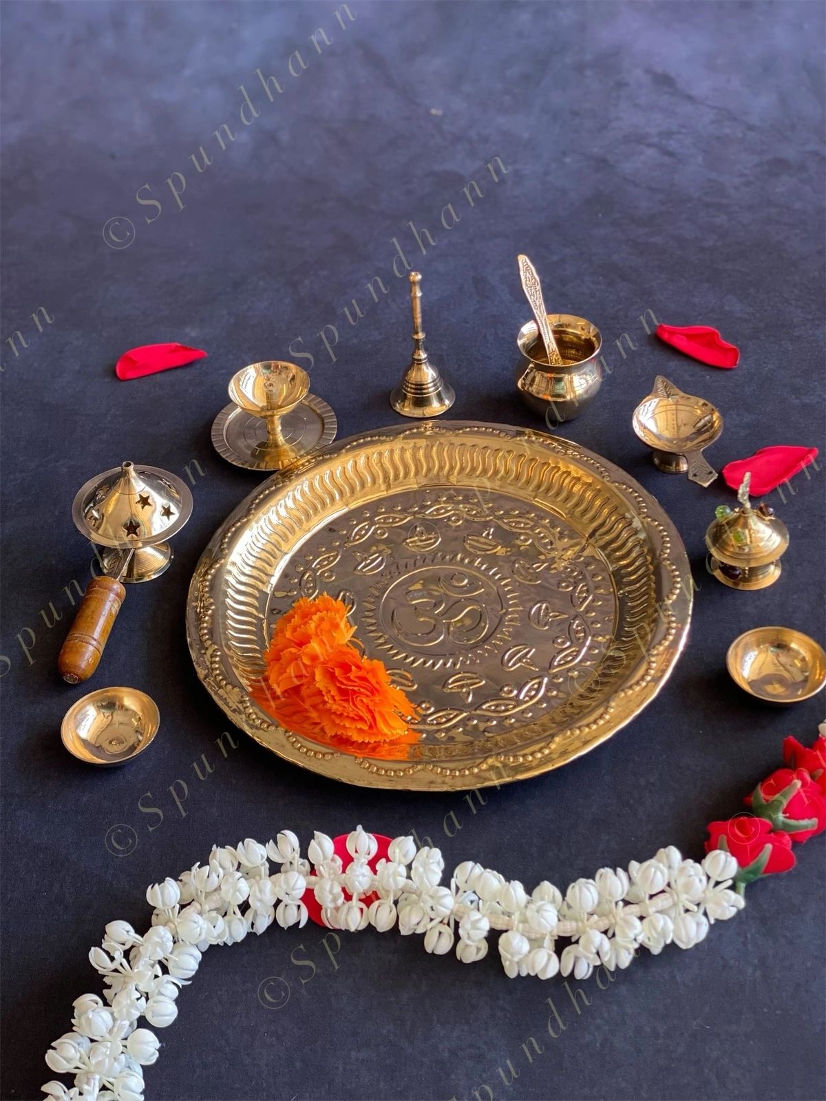 Lightweight Puja Aarti Thali Set (10 Pc set)