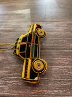 Embroidered Taxi-Cab Christmas Tree Ornament
