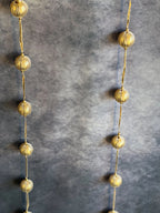 Golden Gota Balls & Tassels Long Dangler Strings Set of 2