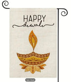 Happy Diwali Garden Flag with Stand