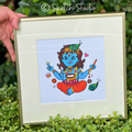 Krishna Doodle Art - Framed
