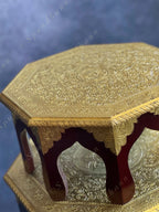 Hexagon Wooden Chowki Stool