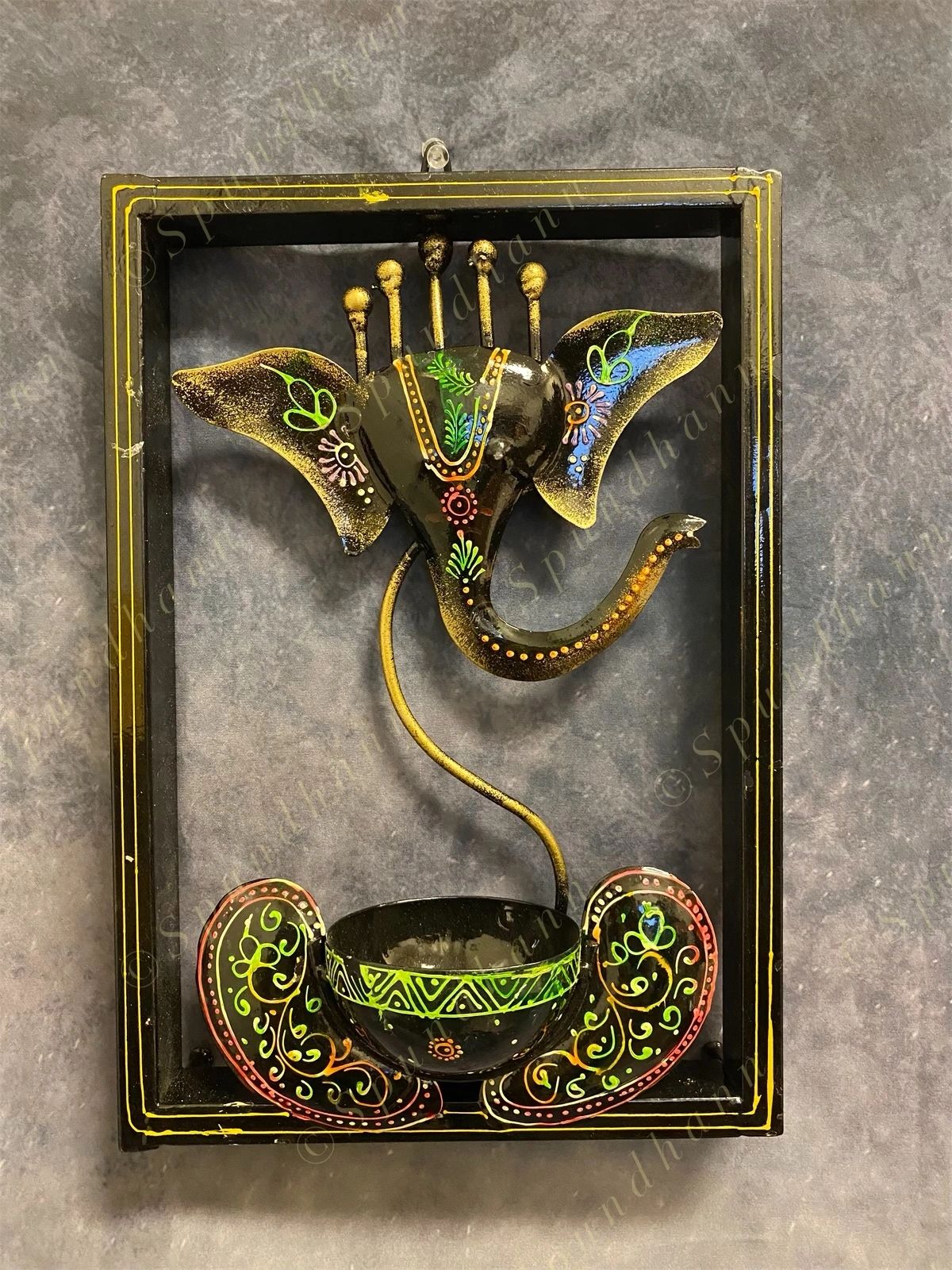 Decorative Ganesh framed Tea Light Holder