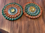 Multicolored Frilled Edge Tea Light Holders