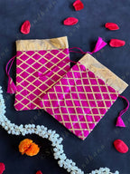 Colorful Gota Criss-Cross Potli Bag