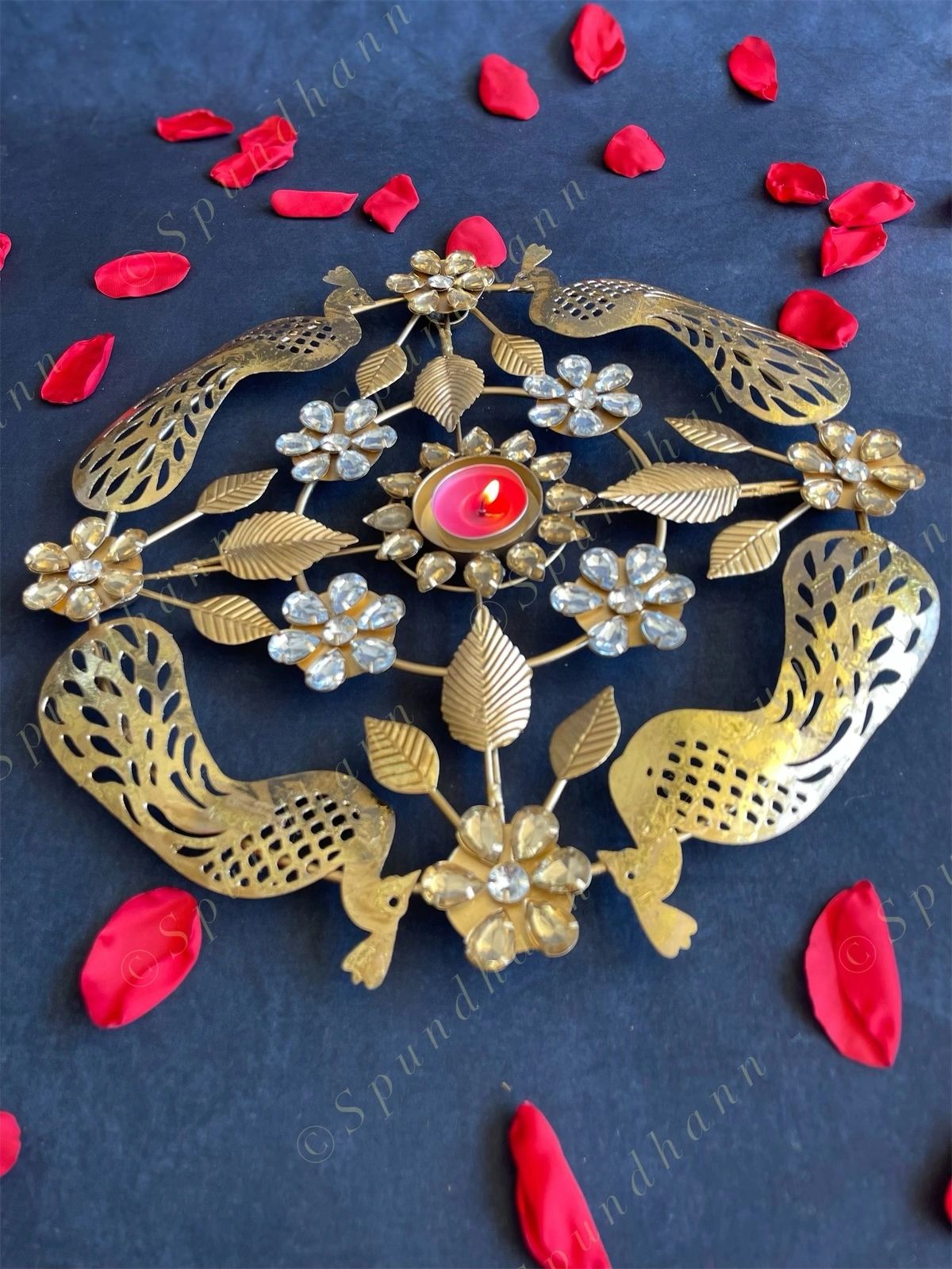 Fancy Peacock Rangoli Tea Light Holder