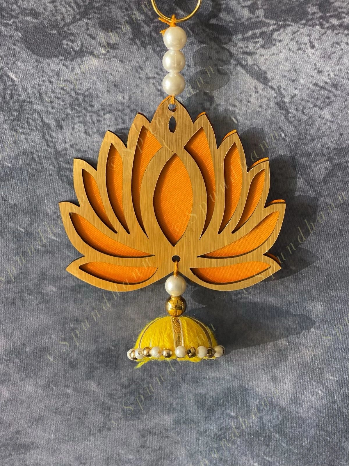 Pearls & Little Lotus Wall Dangler (Pair)