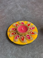Paisley Wooden Tea Light Holder