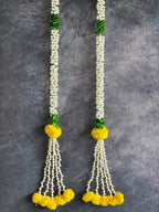 Mogra, Chameli & Marigold Dangler with Tassels