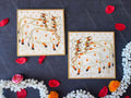 Pichwai Cows in White Square Wall Hanging Plate