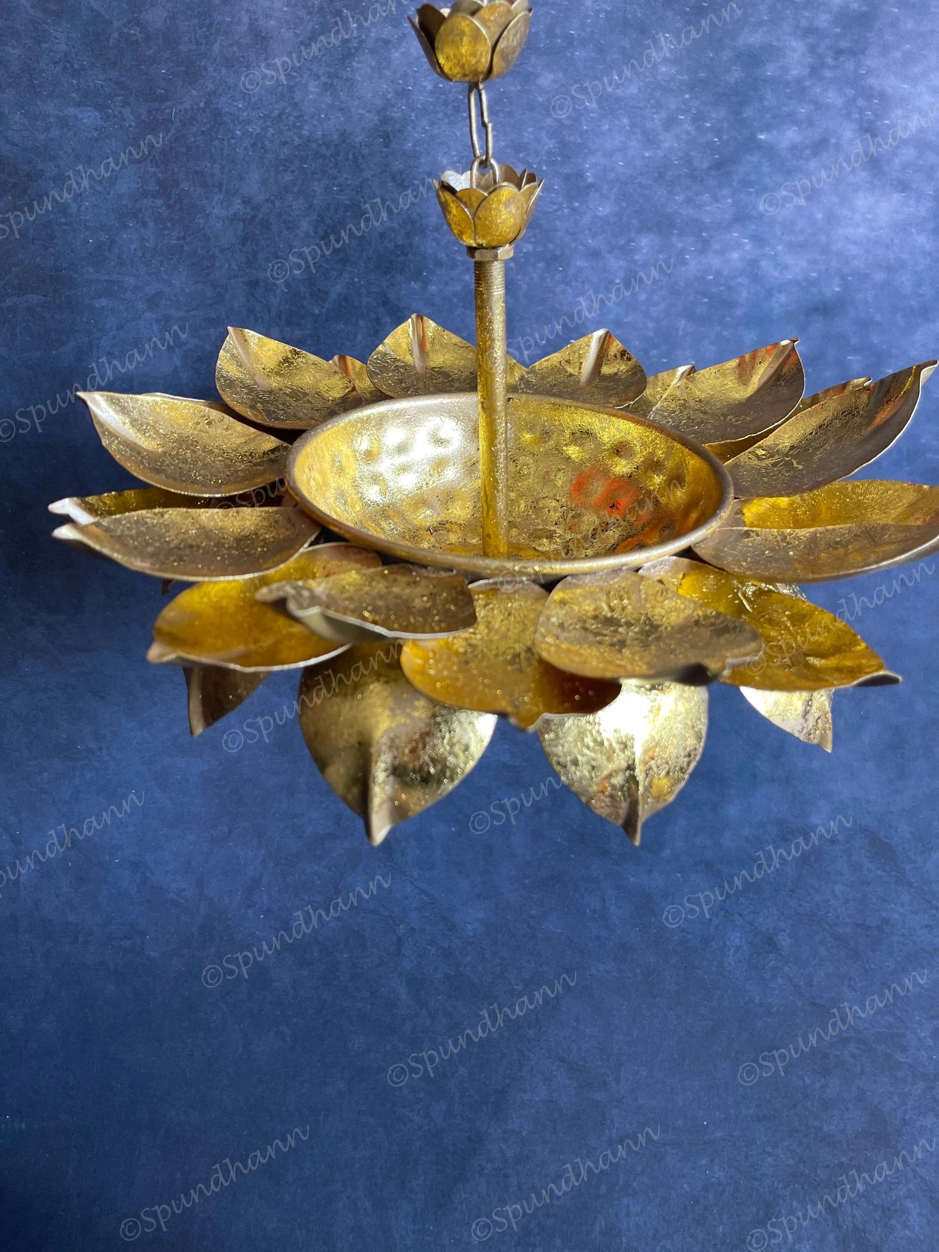 Hanging Gold Foil Sunflower Urli