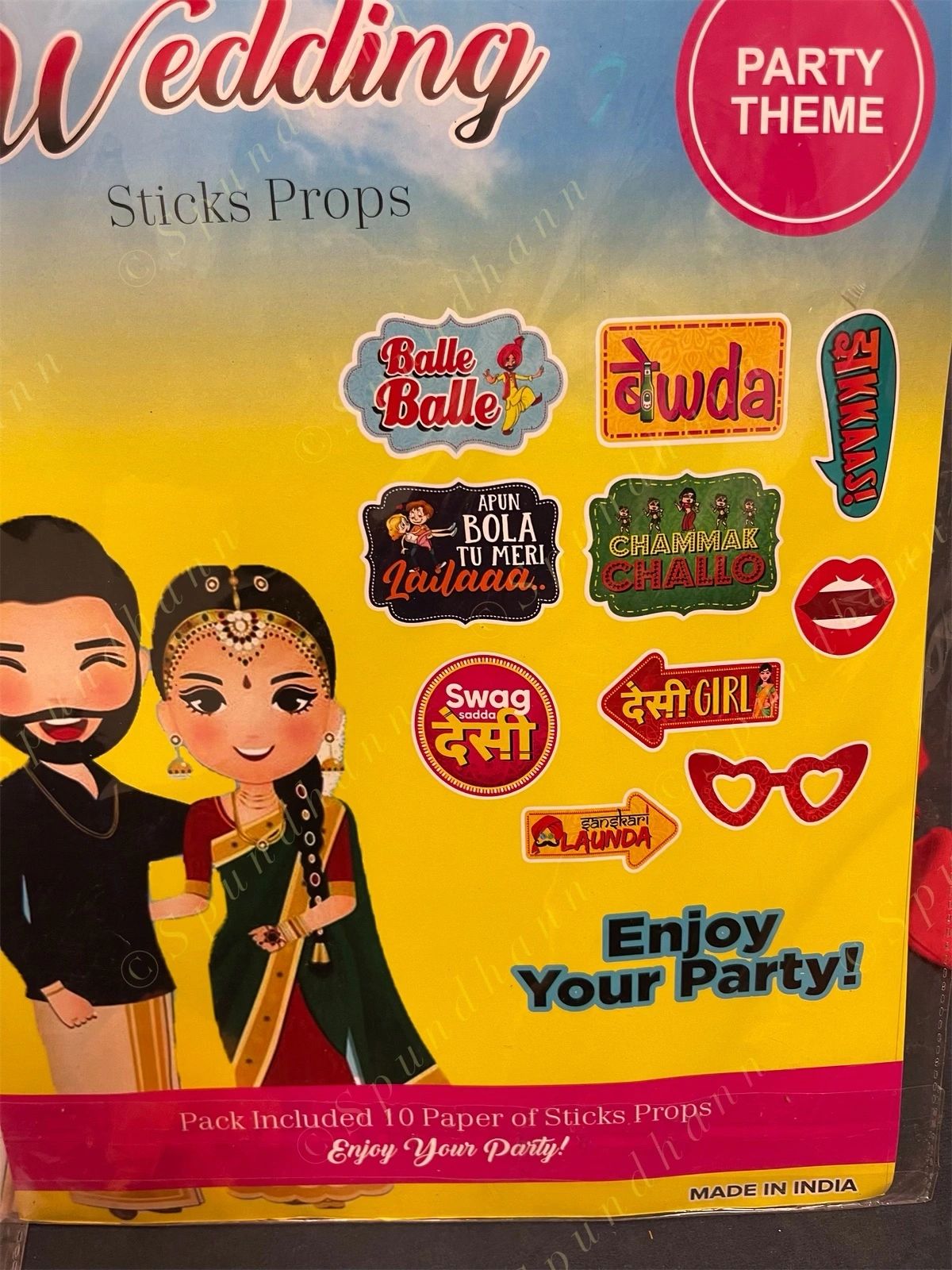 Bollywood Style Photo booth Props