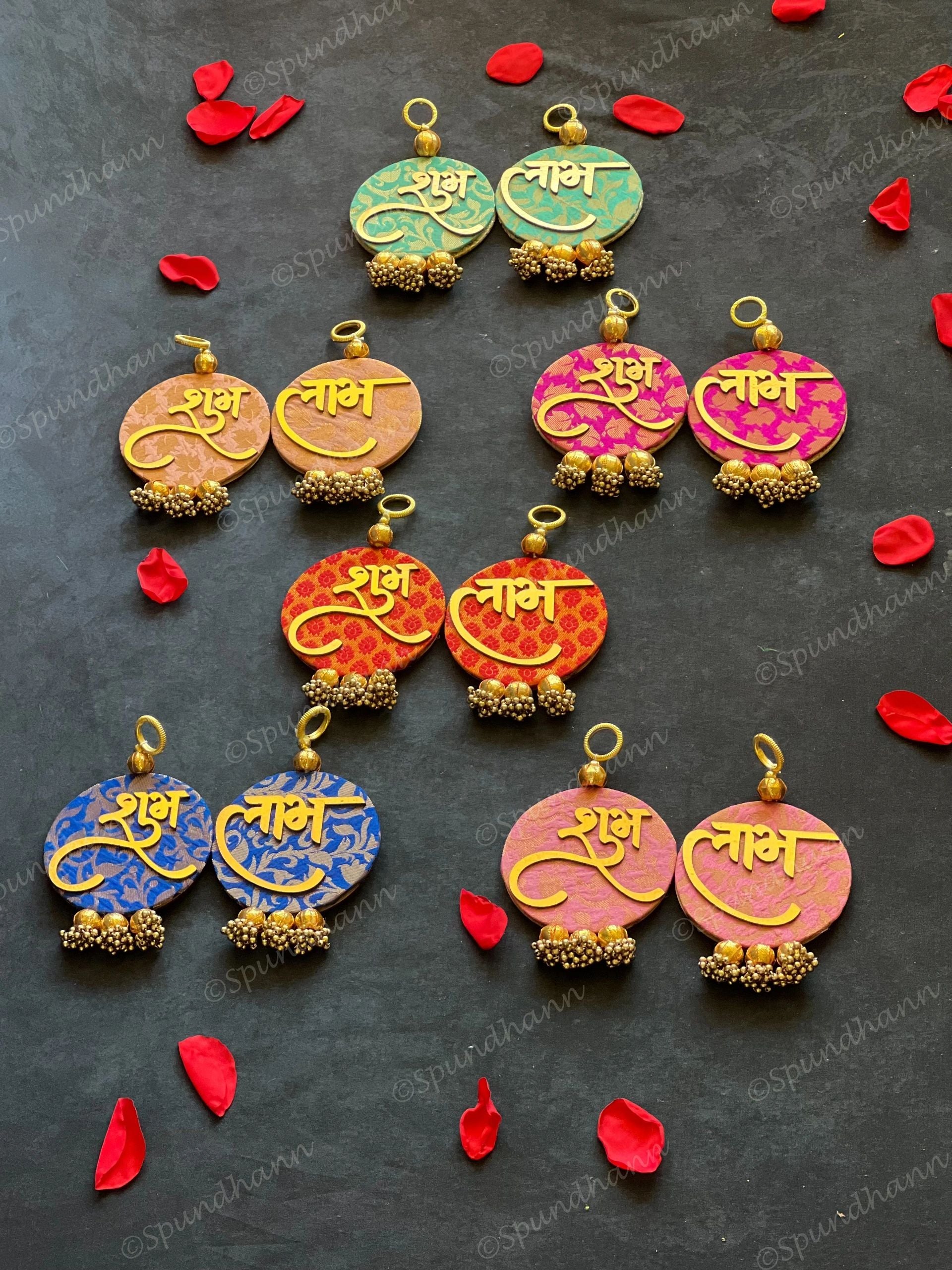 Shubh Labh Hanging Pair with Ghungroos