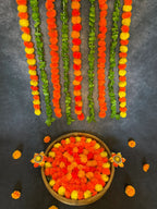 Marigold Flower Festive Danglers Set of 5 Strings