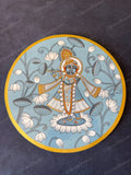 Shri Nathji Blue Pichwai Wall Hanging Plate