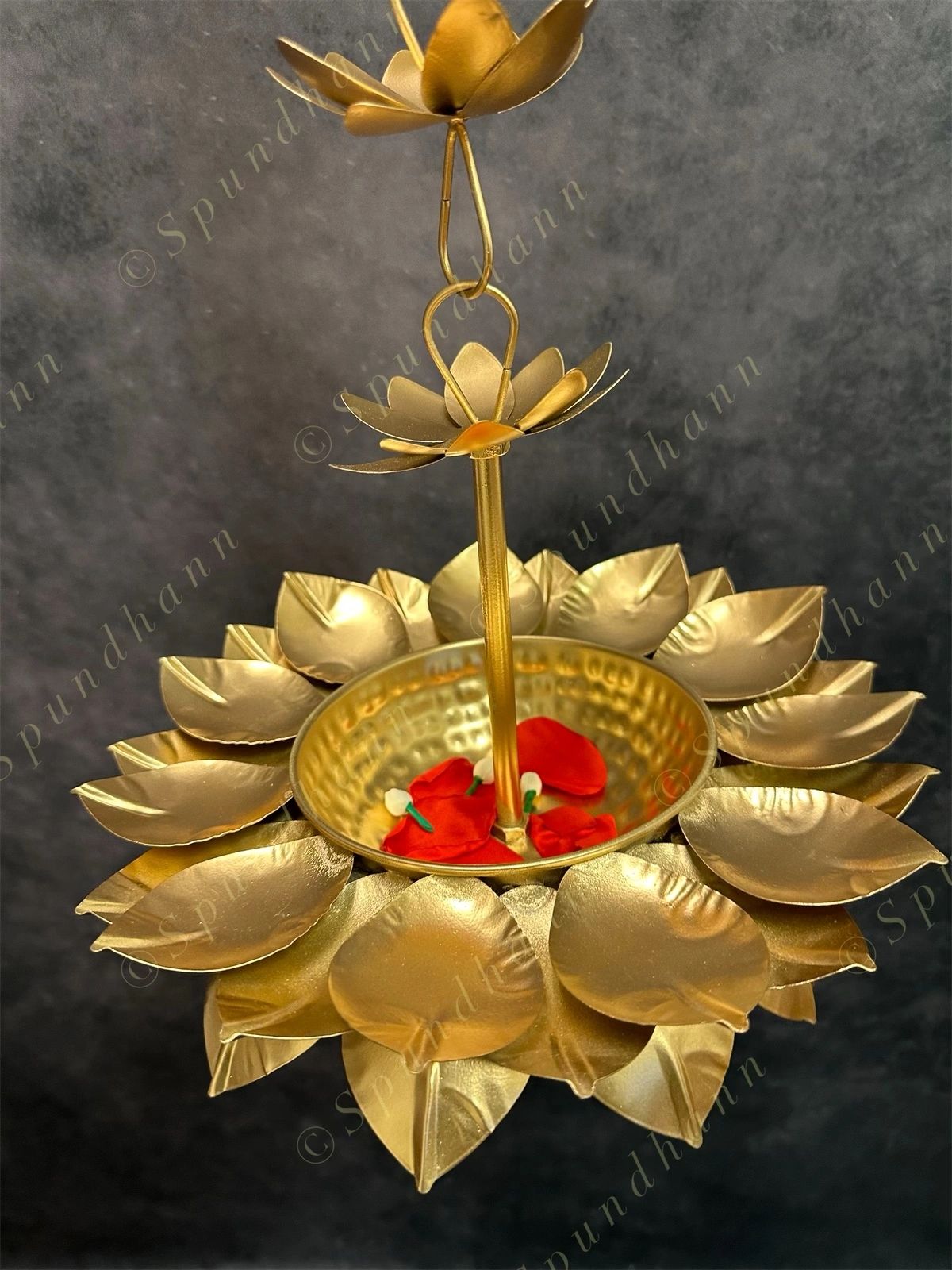 Hanging Sunflower Urli With Flower Chain