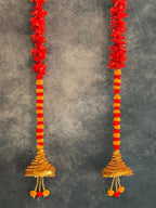 Pom Pom & Chameli Gold Cone Dangler Set of 2