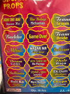 Bollywood Style Photo booth Props