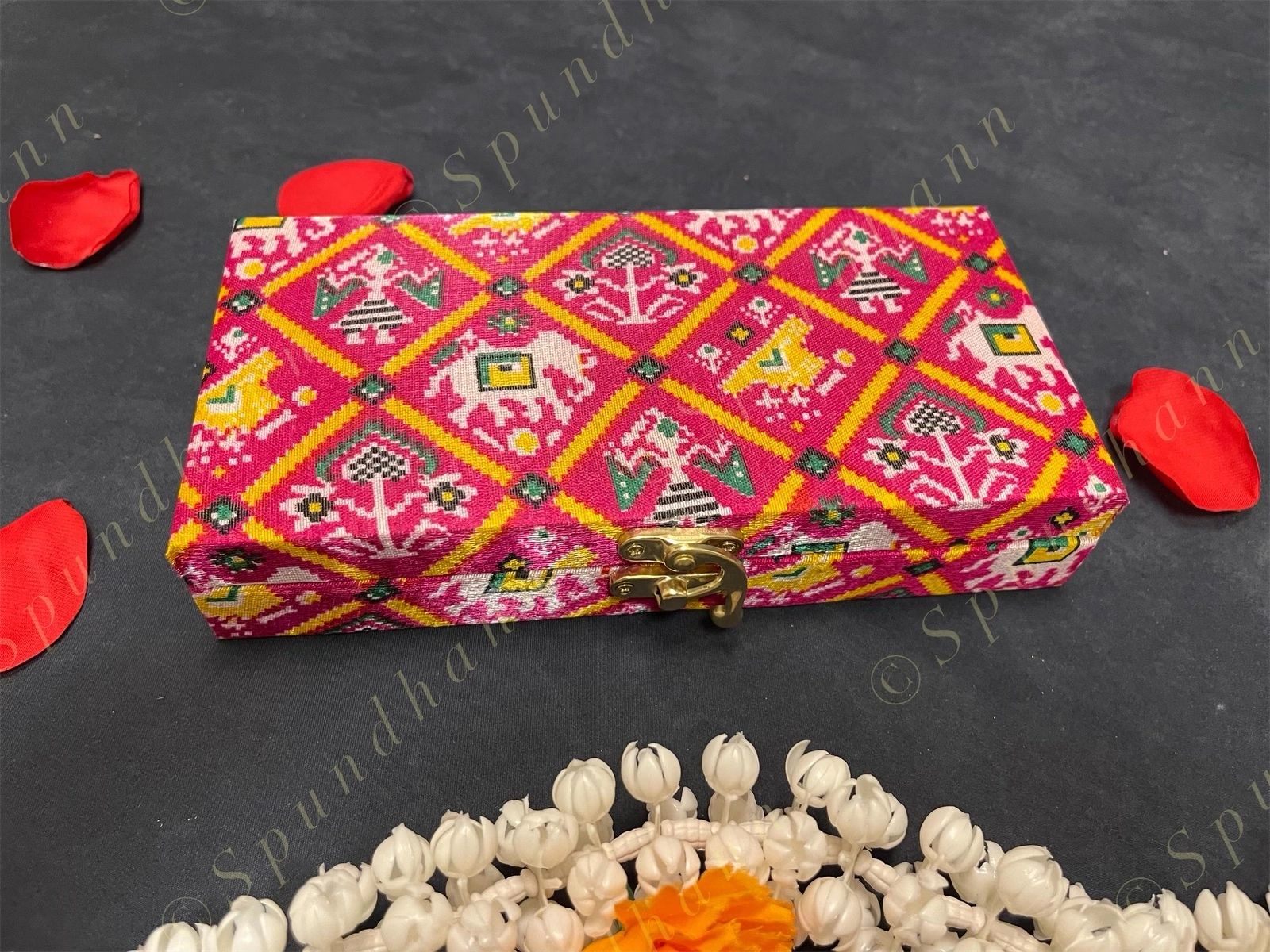 Rectangular Patola Gift Box Only