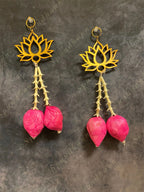 Lotus with Rajnigandha and Lotus Bud (Set of 2)