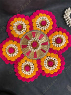 Large Pom pom & shield Rangoli Set