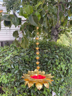 Hanging Gold Foil Sunflower Urli