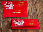 Rakhi with Greeting Card in Red Color